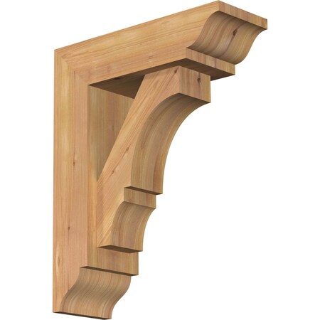 Ekena Millwork Balboa Traditional Smooth Bracket w/ Offset Brace, Western Red Cedar, 5 1/2"W x 16"D x 20"H BKT0604X16X20BOA01SWR